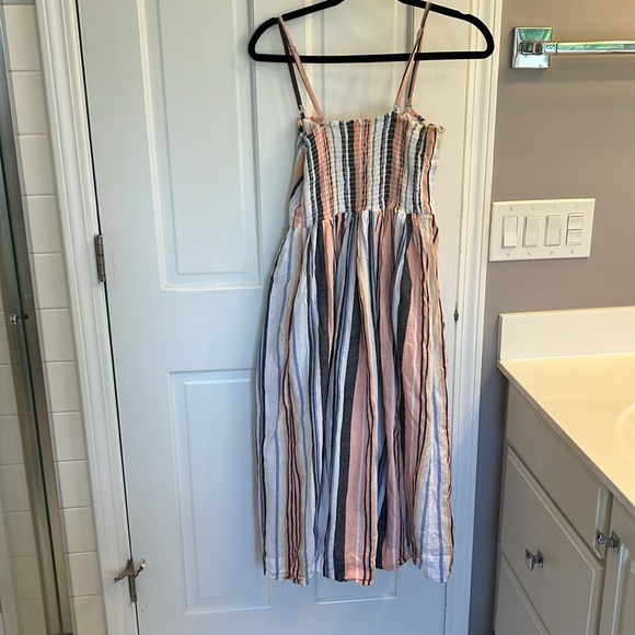 Free People Lilah Striped Smocked Midi Tube Dress - Picture 6 of 6